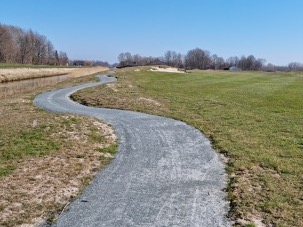 Onderhoud van paden op golfbanen