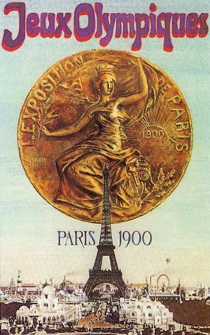 Poster Olympische Spelen 1900 in Parijs