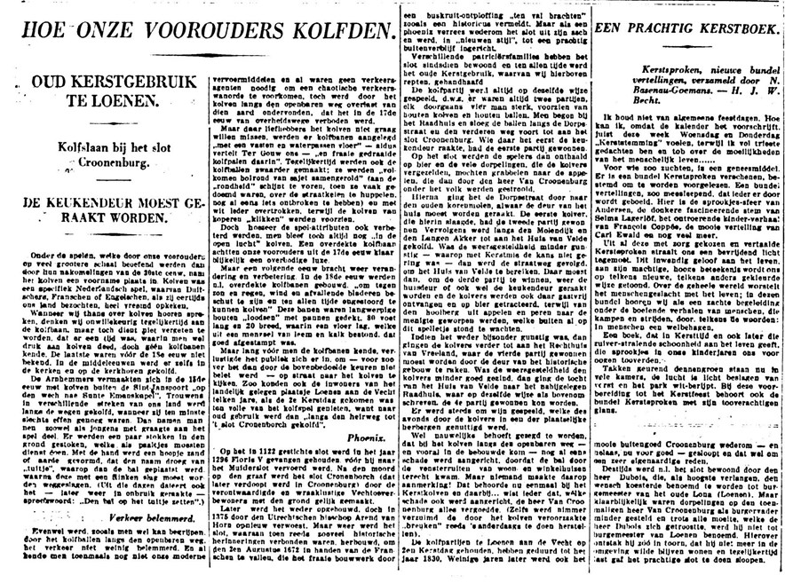 Telegraaf-artikel over golf