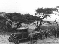 Aanleg van de baan op landgoed Groot Haesebroek (1938), nu de baan van de Haagsche