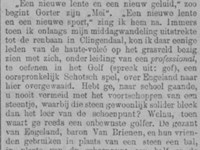 Het eerste krantenartikel over golf in Nederland