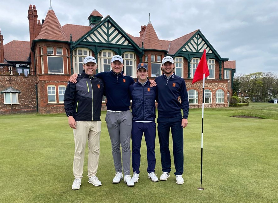 Jack, Bob, Lars en Kiet in de Lytham Trophy