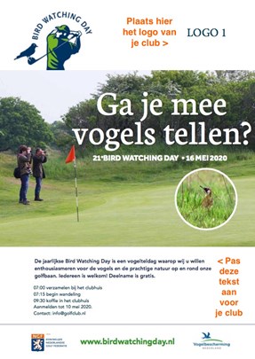 poster bird watching day golfbanen
