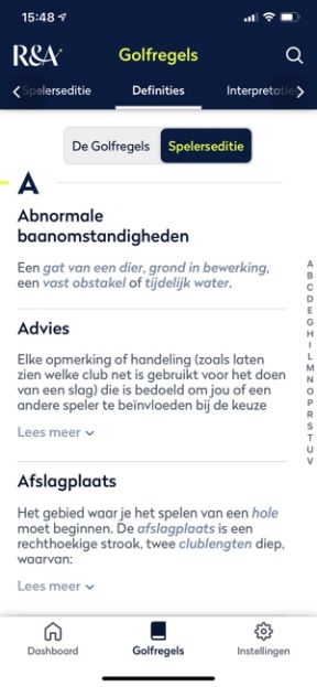 app regels R&A