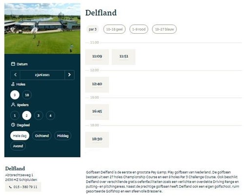 caddie baangegevens clubprofiel aanpassen