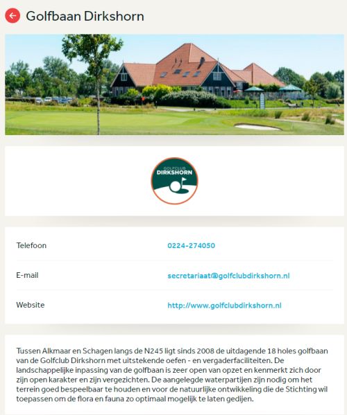 caddie baangegevens clubprofiel aanpassen
