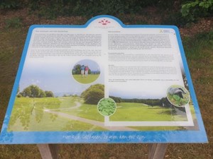 Een informatiebord op Het Rijk Golfbanen