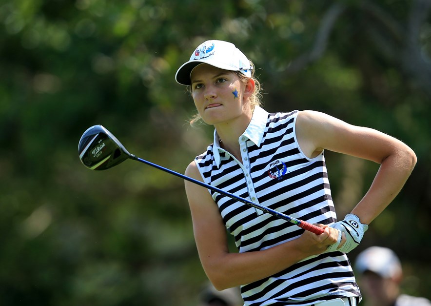 Anne van Dam in de Junior Solheim Cup in 2013