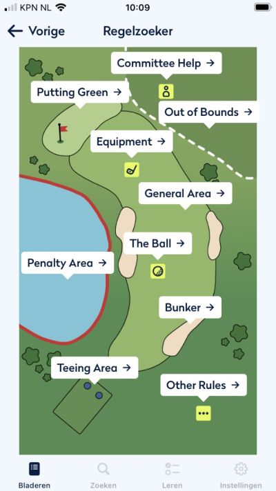 de regel app van de R&A