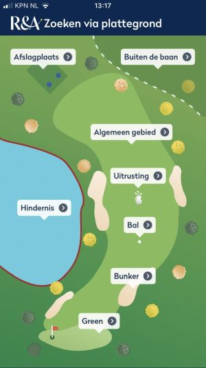 zoeken via plattegrond app golfregels