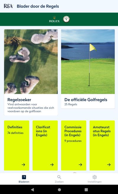 De regelapp van de R&A