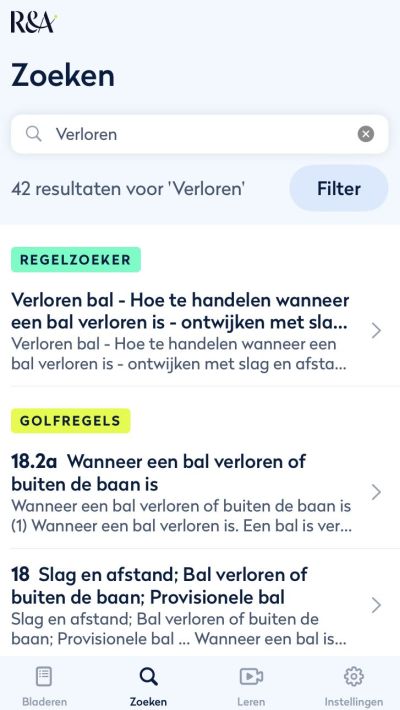 De regelapp van de R&A