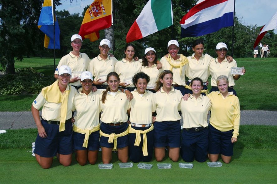 Dewi Schreefel in de Junior Solheim Cup van 2002